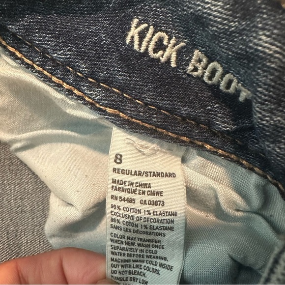 American Eagle Outfitters Jeans Women's 8 Blue Kick Boot Mid Rise Stretch. - Picture 5 of 6